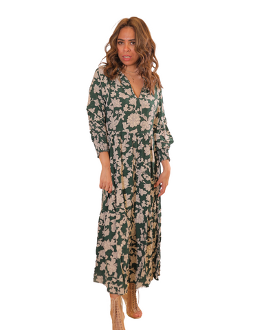 Cleo Floral Green Dress