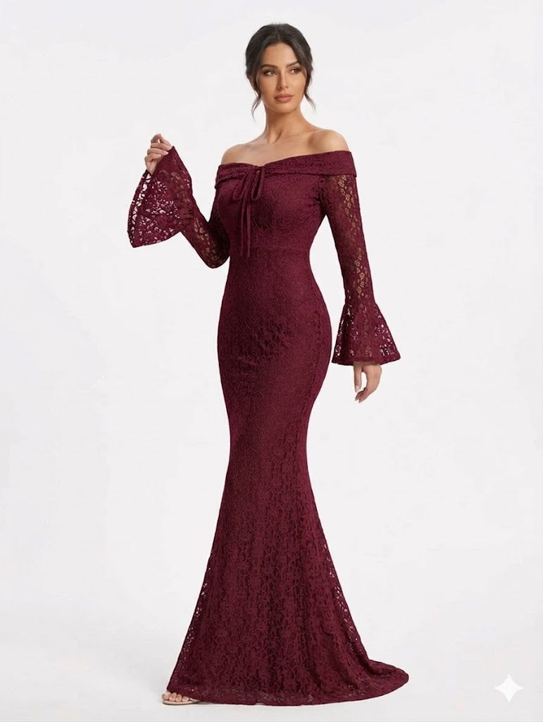 Off-Shoulder Lace Dress