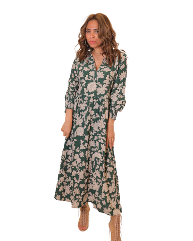 Cleo Floral Green Dress