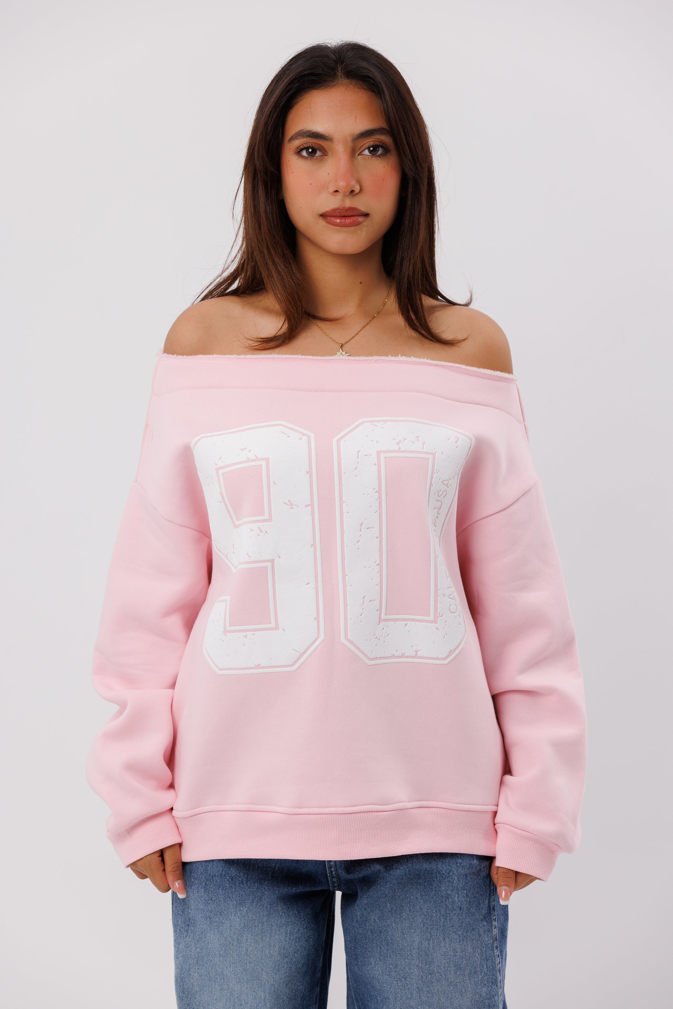 Off-Shoulder  Sweatshirt