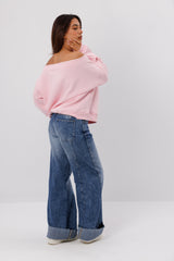 Off-Shoulder  Sweatshirt