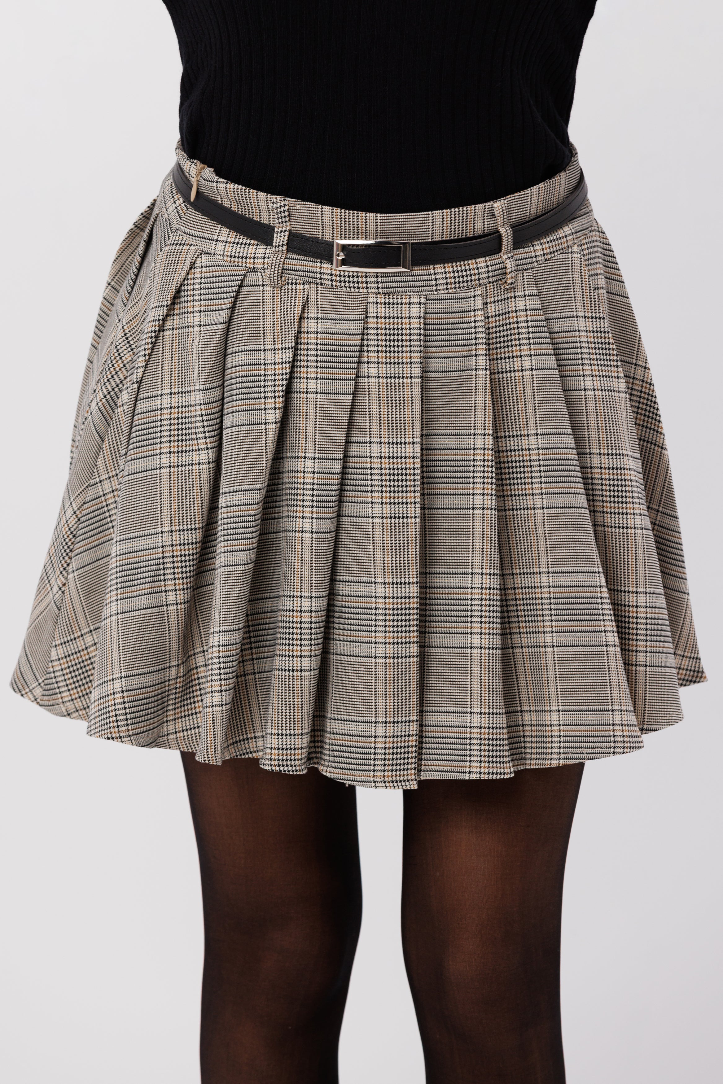 Pleated Mini Skirt