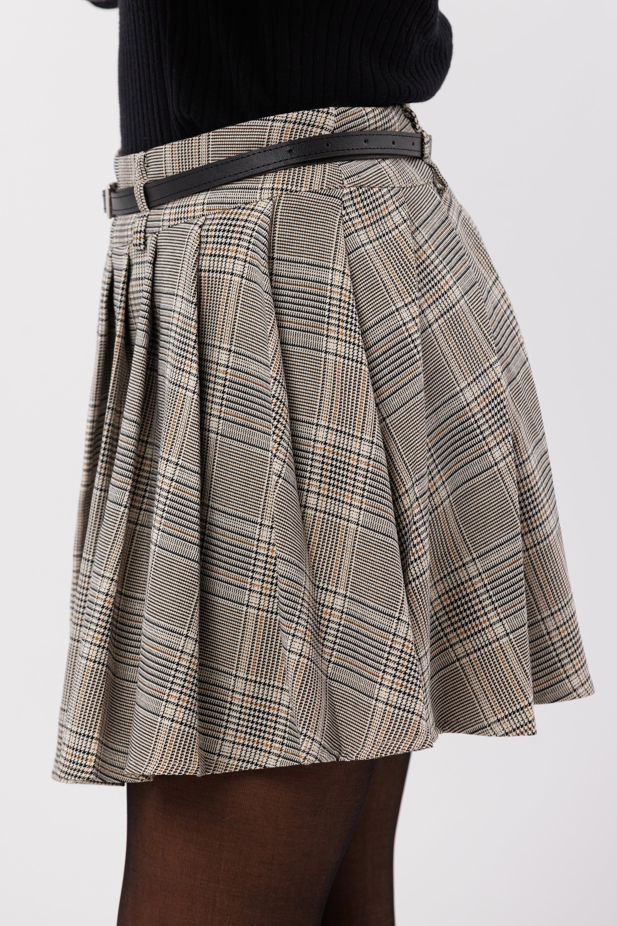 Pleated Mini Skirt