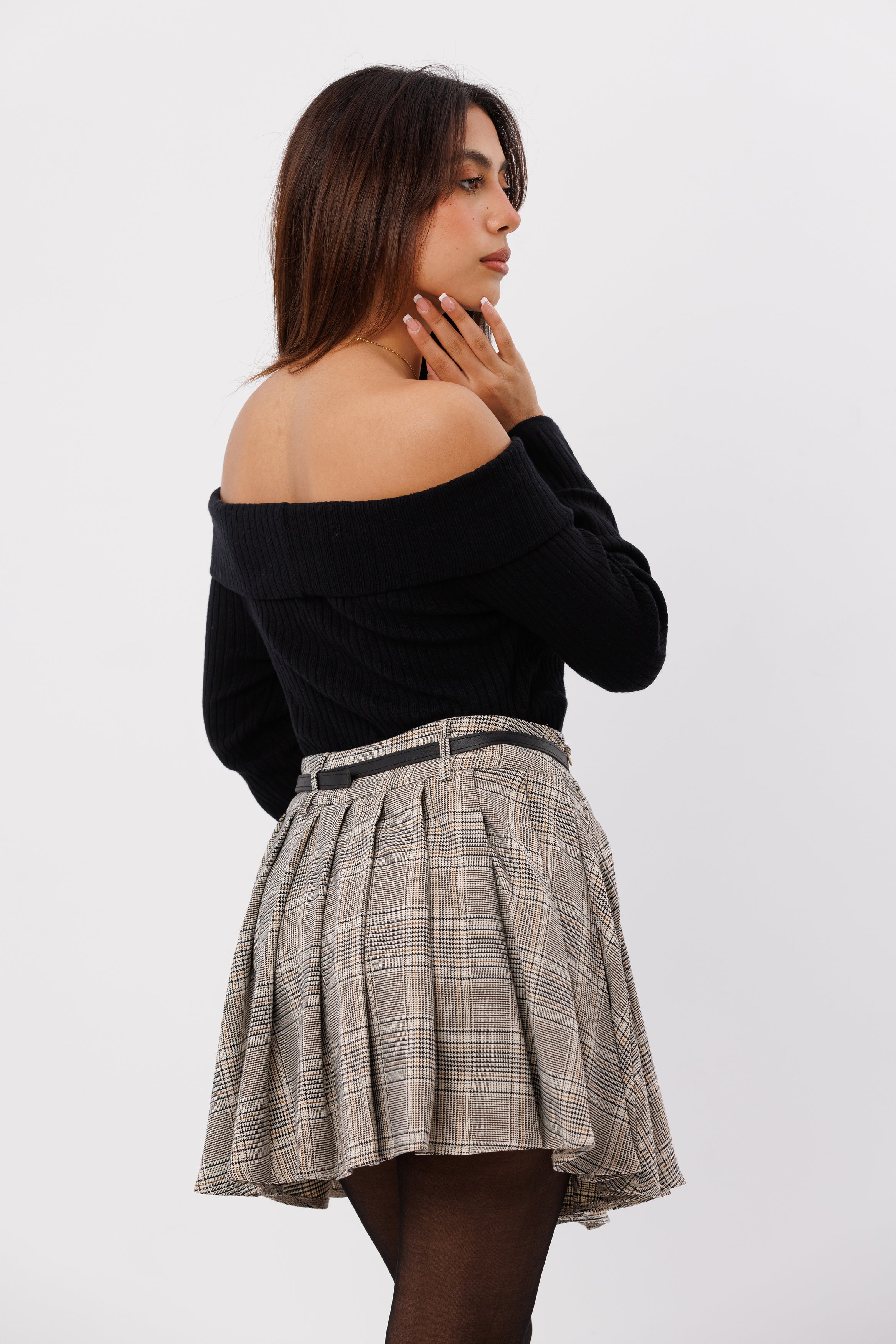 Pleated Mini Skirt