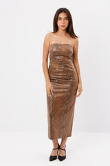 Strapless Midi Dress
