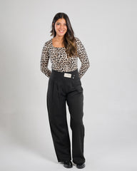 Long Sleeve Leopard Top