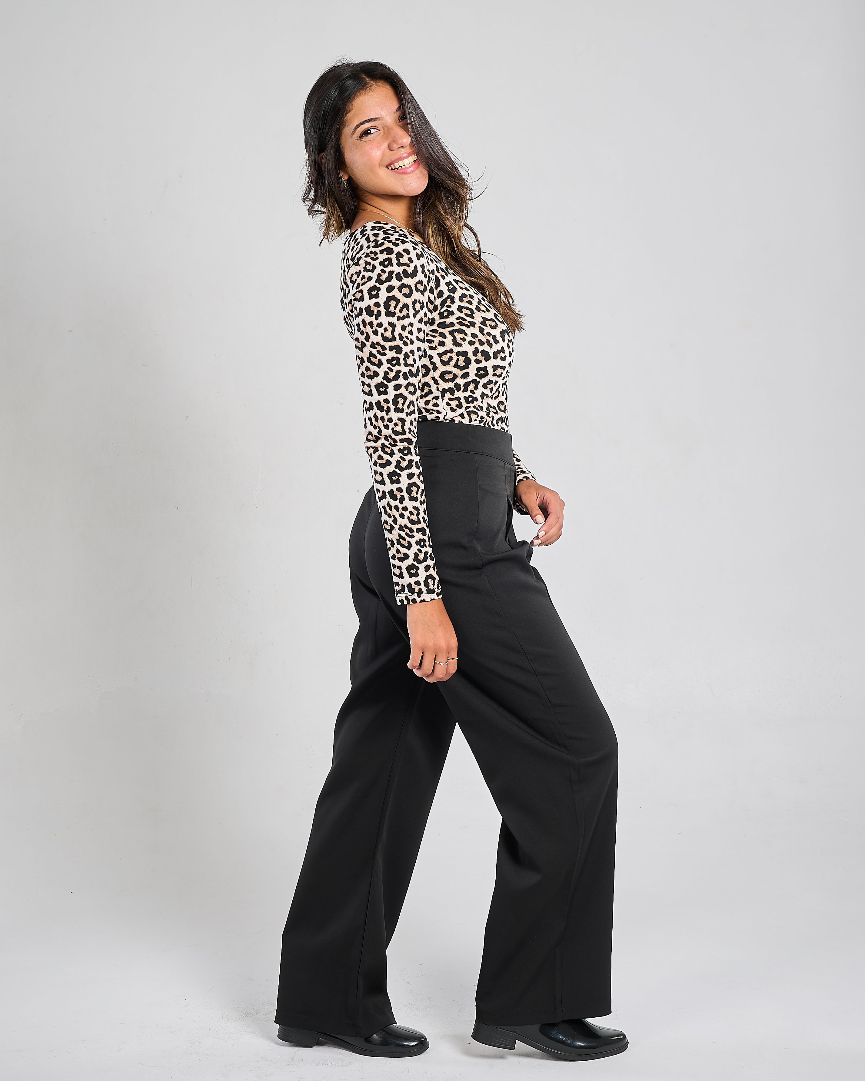 Long Sleeve Leopard Top