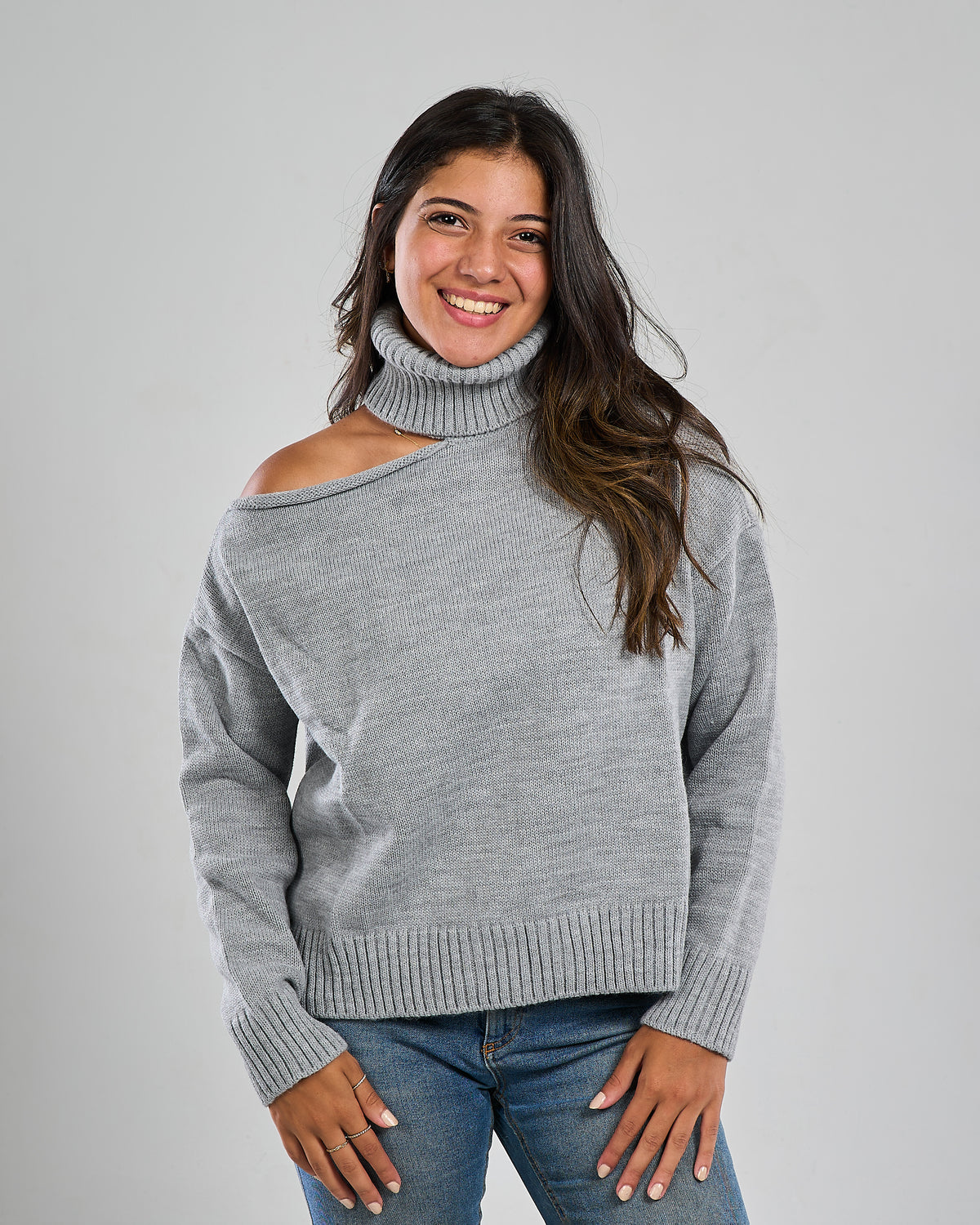 High Neck Knit Pullover