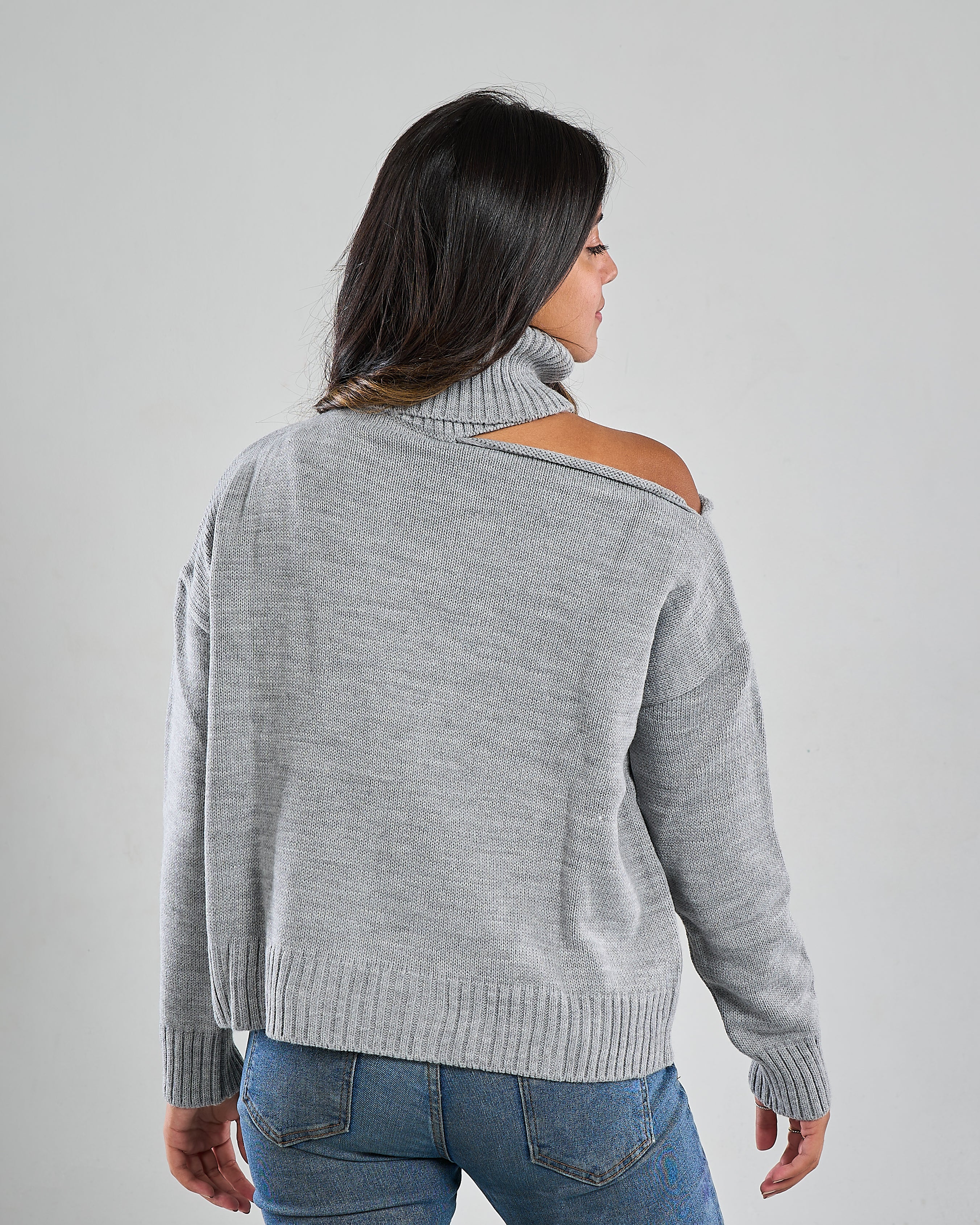 High Neck Knit Pullover