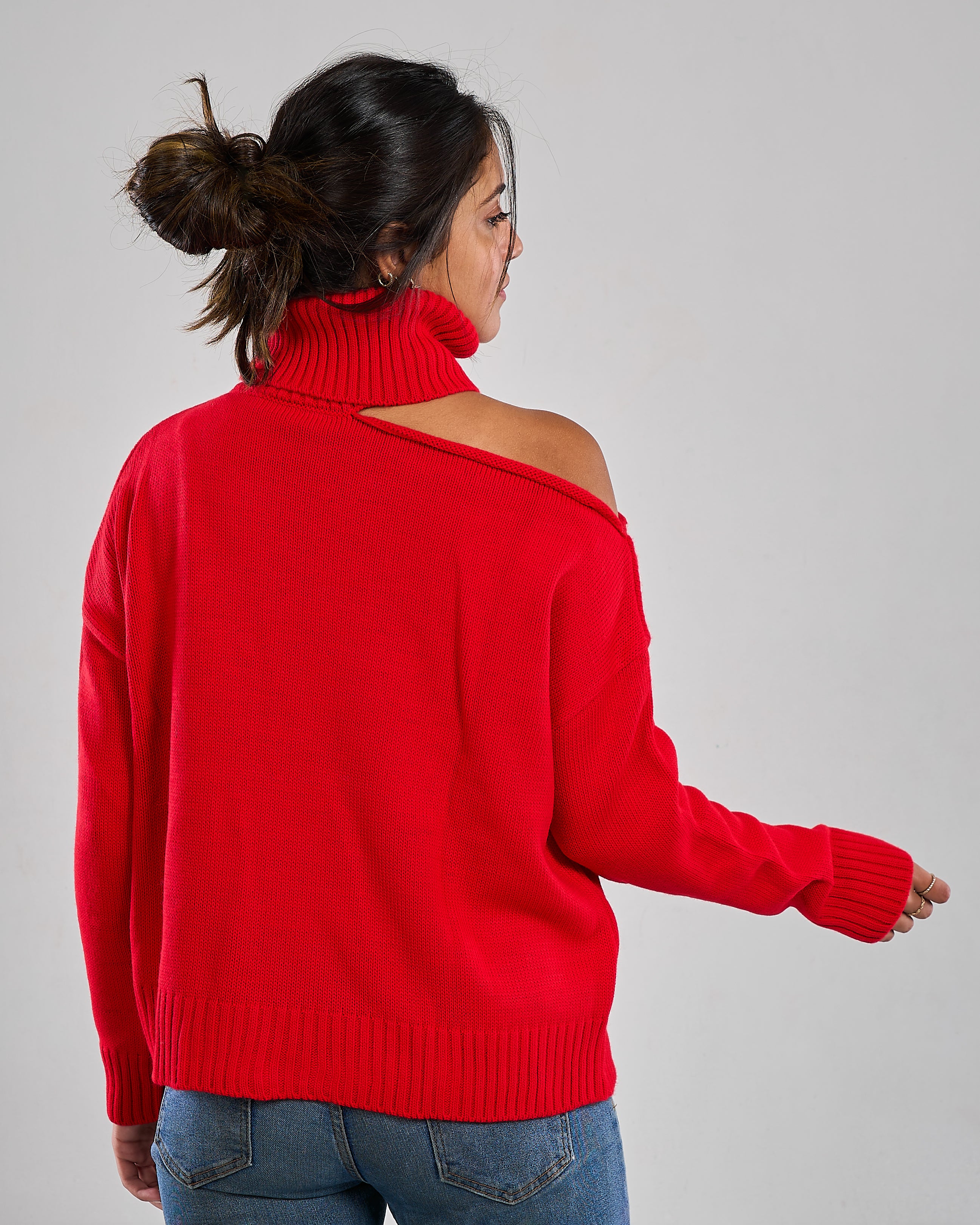 High Neck Knit Pullover