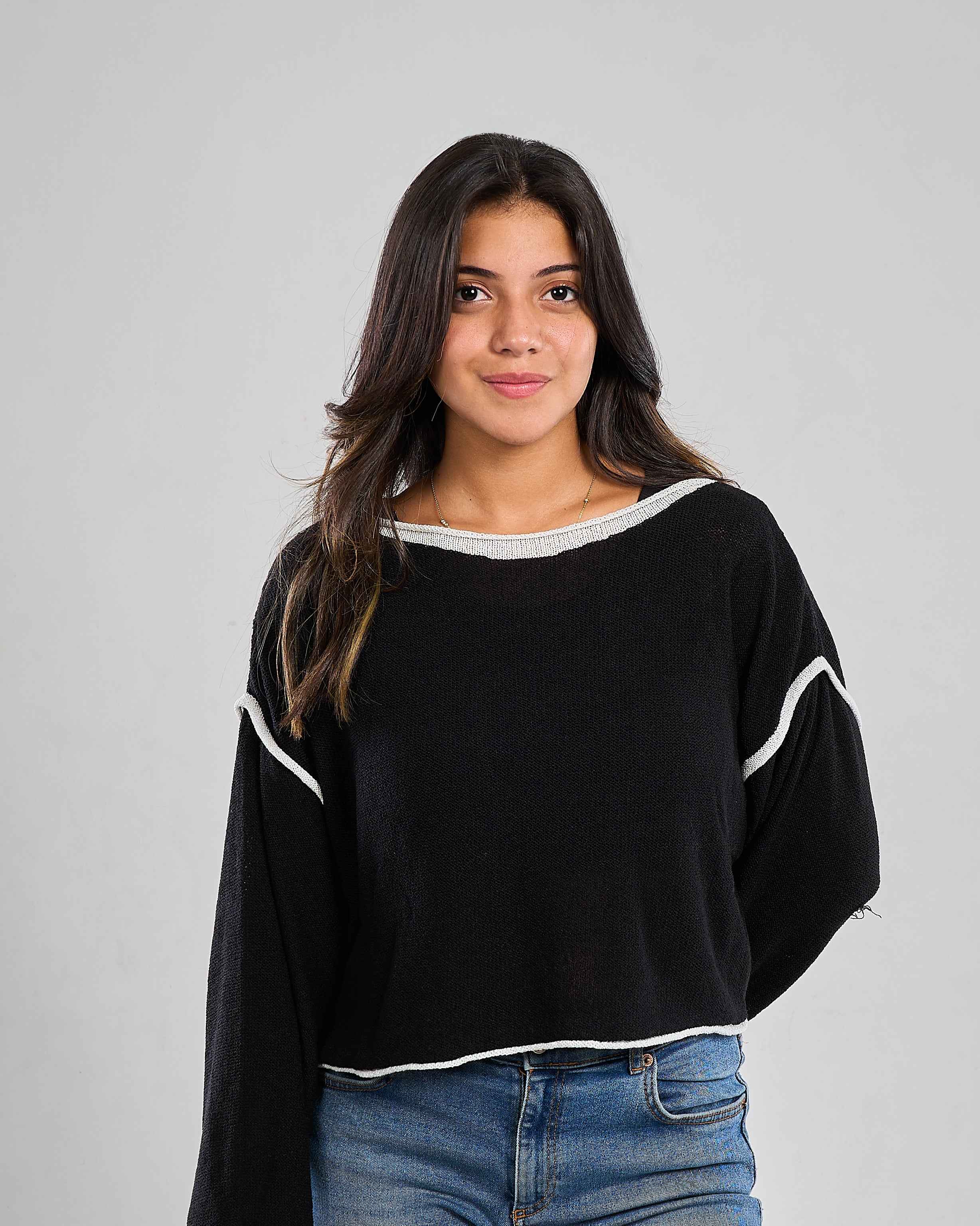 Cropped Detail Pullover