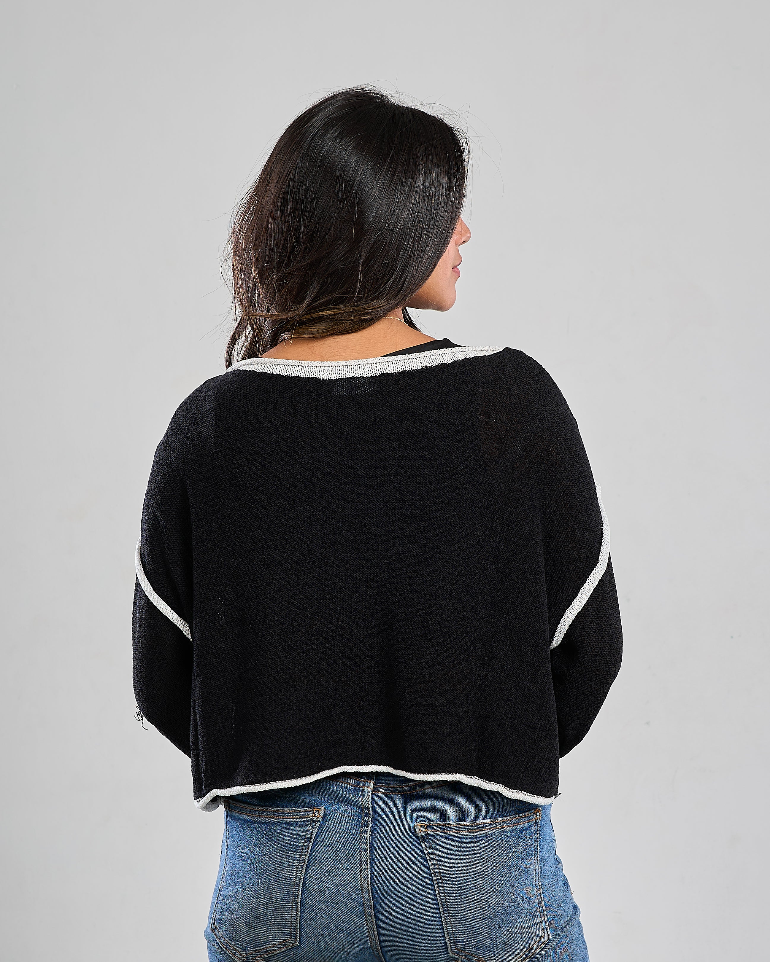 Cropped Detail Pullover