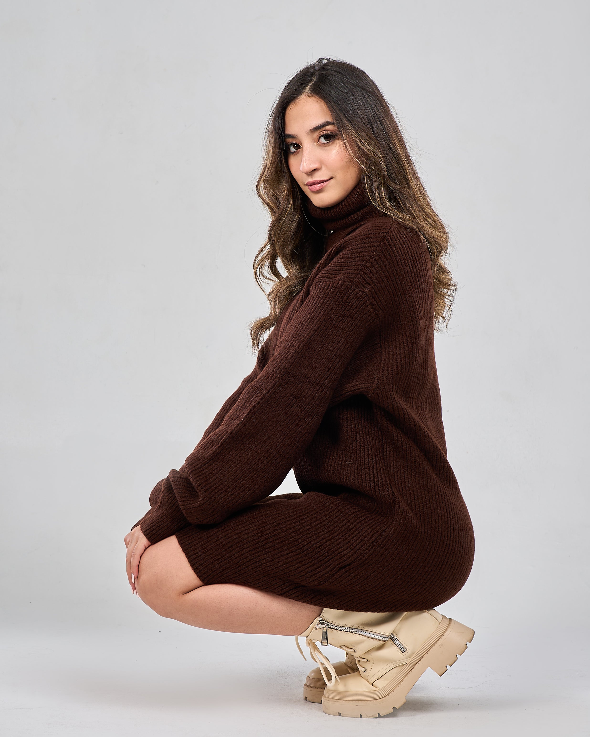 Knee-Length Cozy Pullover