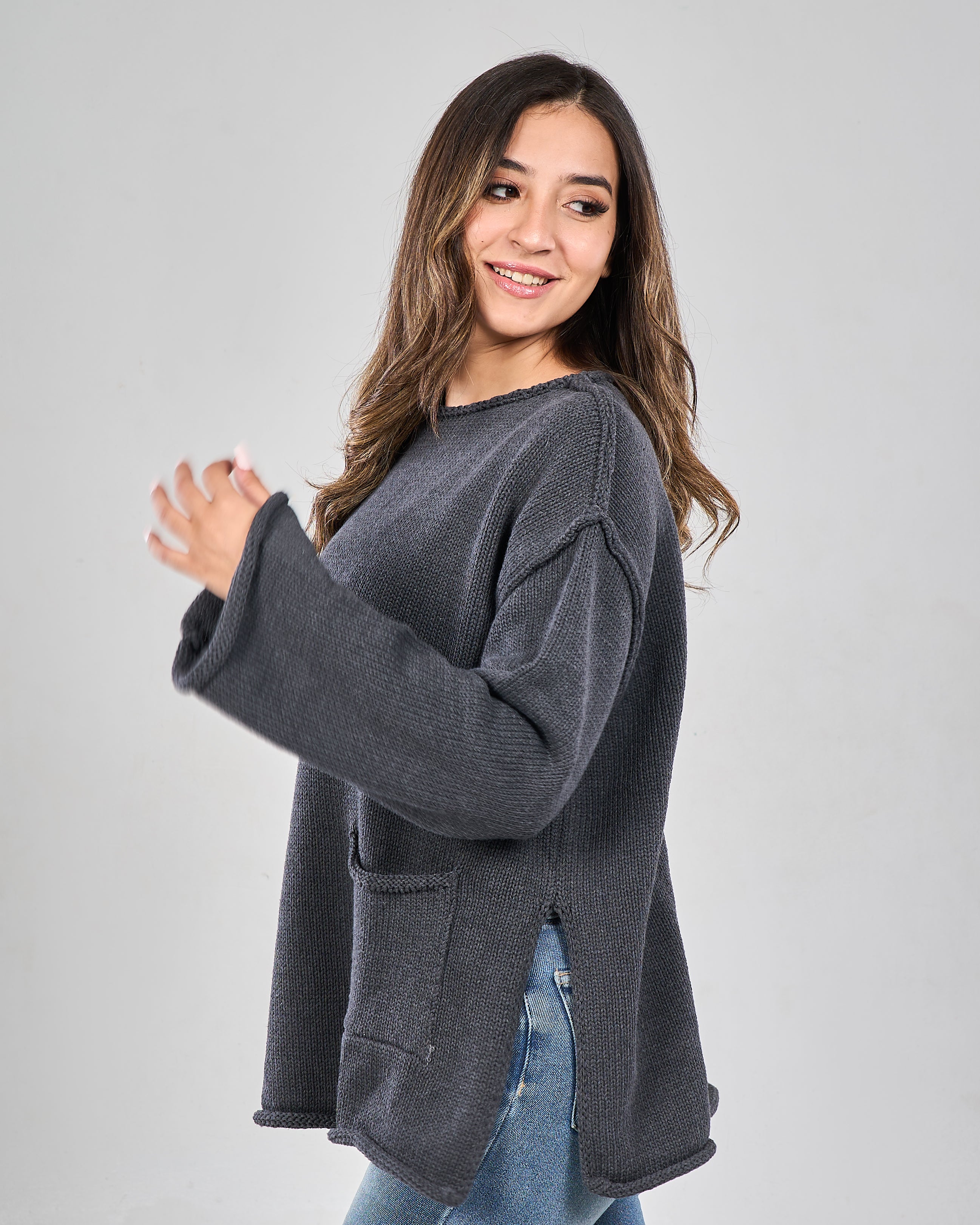 Plain Pocketed Pullover