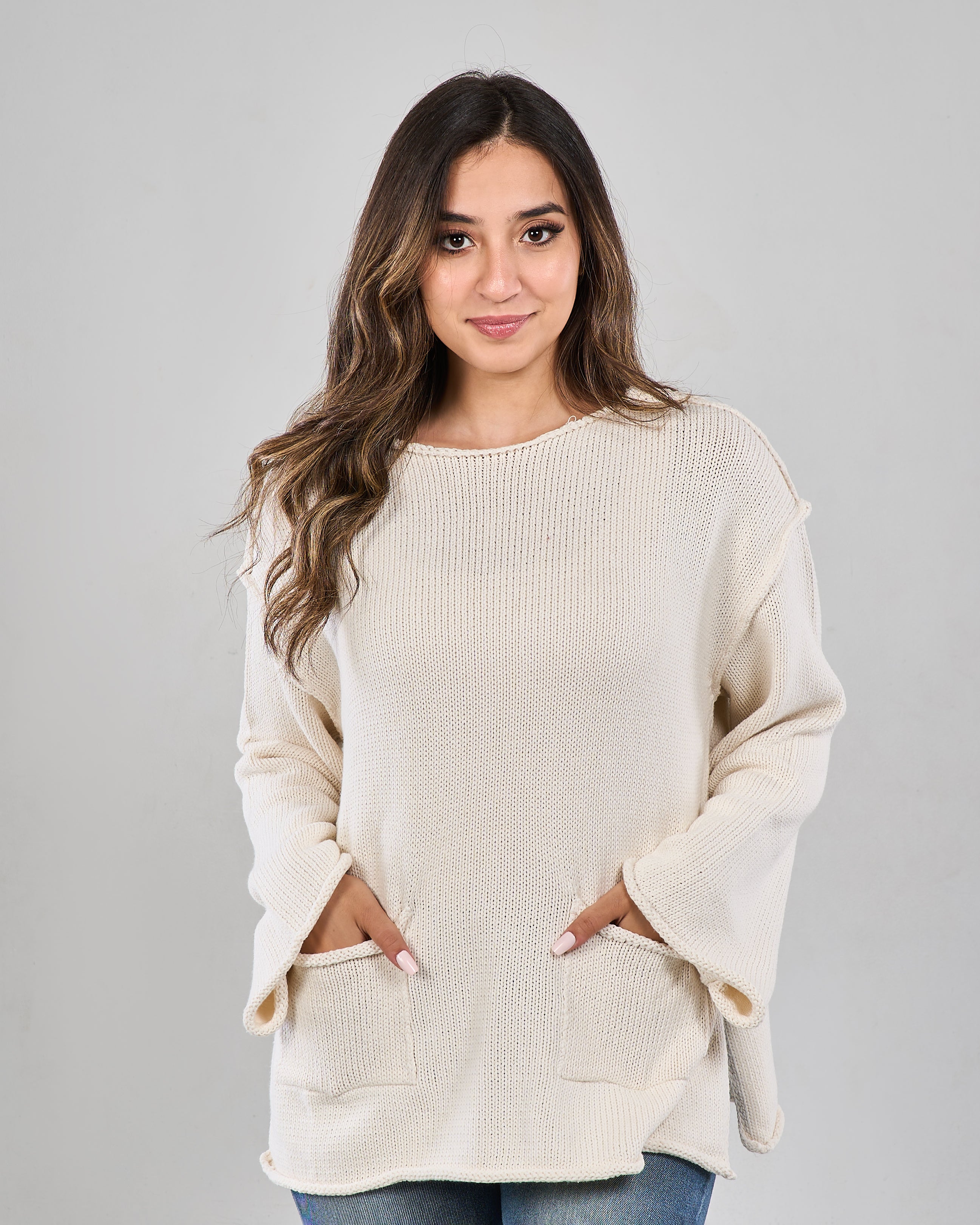 Plain Pocketed Pullover