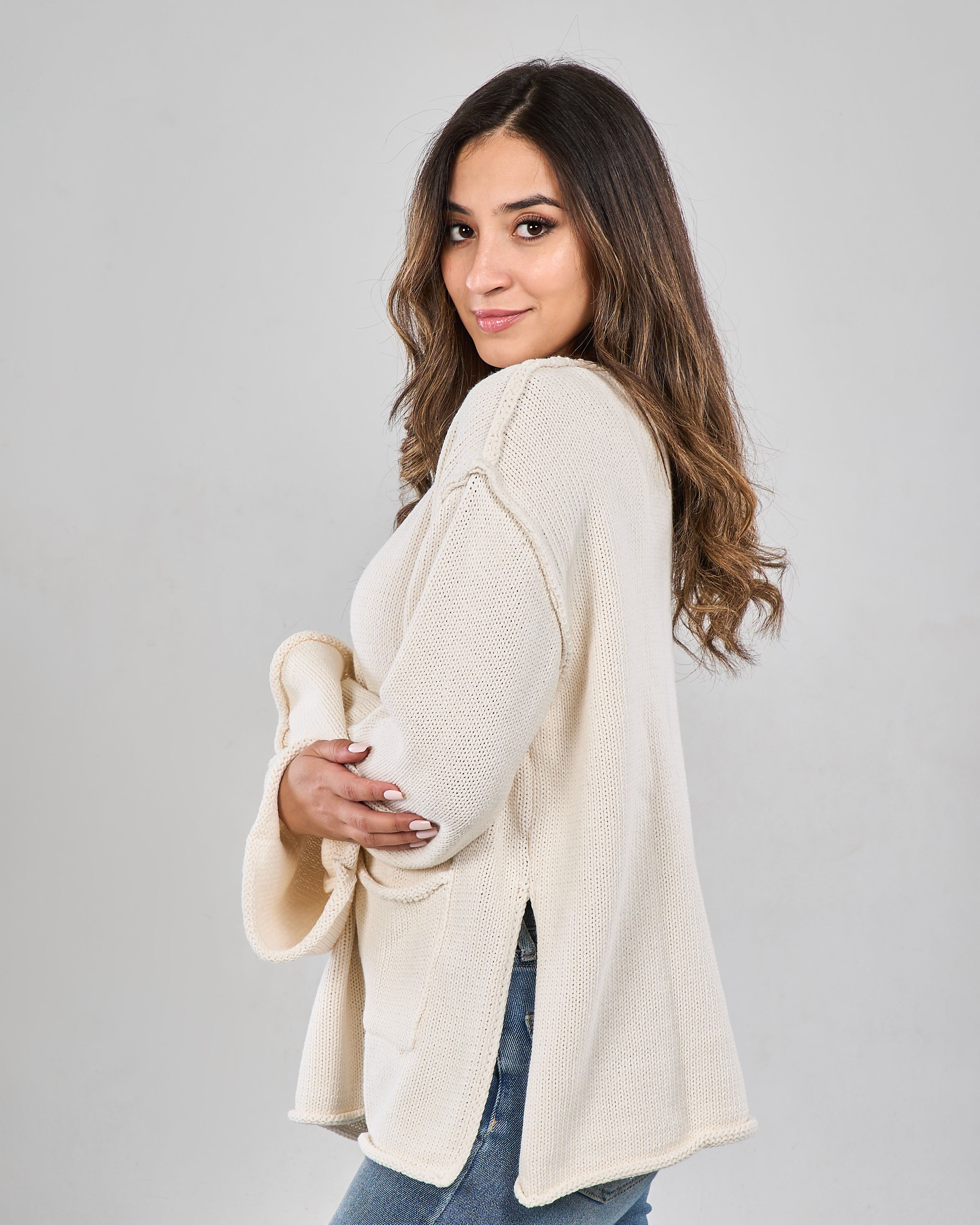 Plain Pocketed Pullover