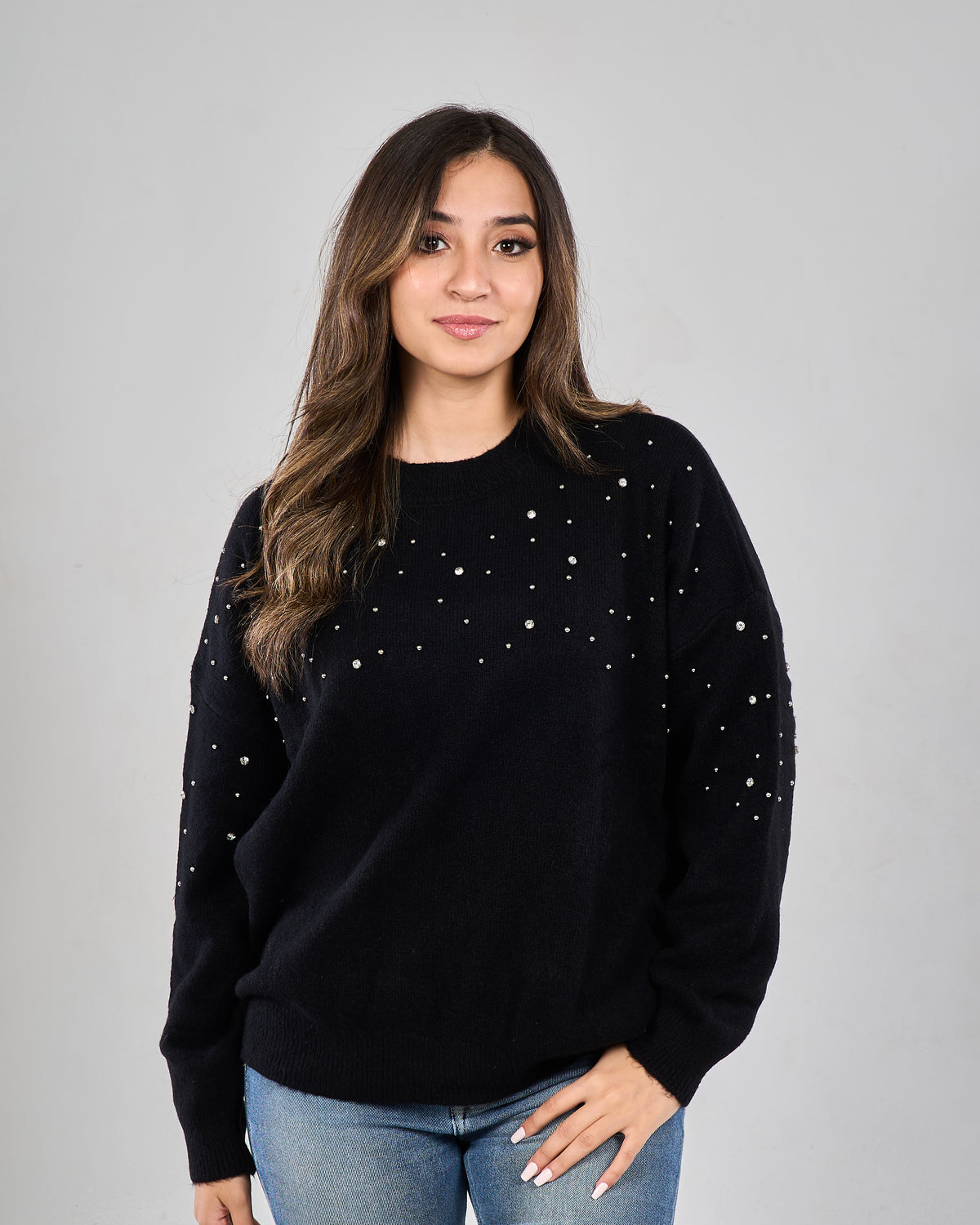 Embellished Strass Pullover