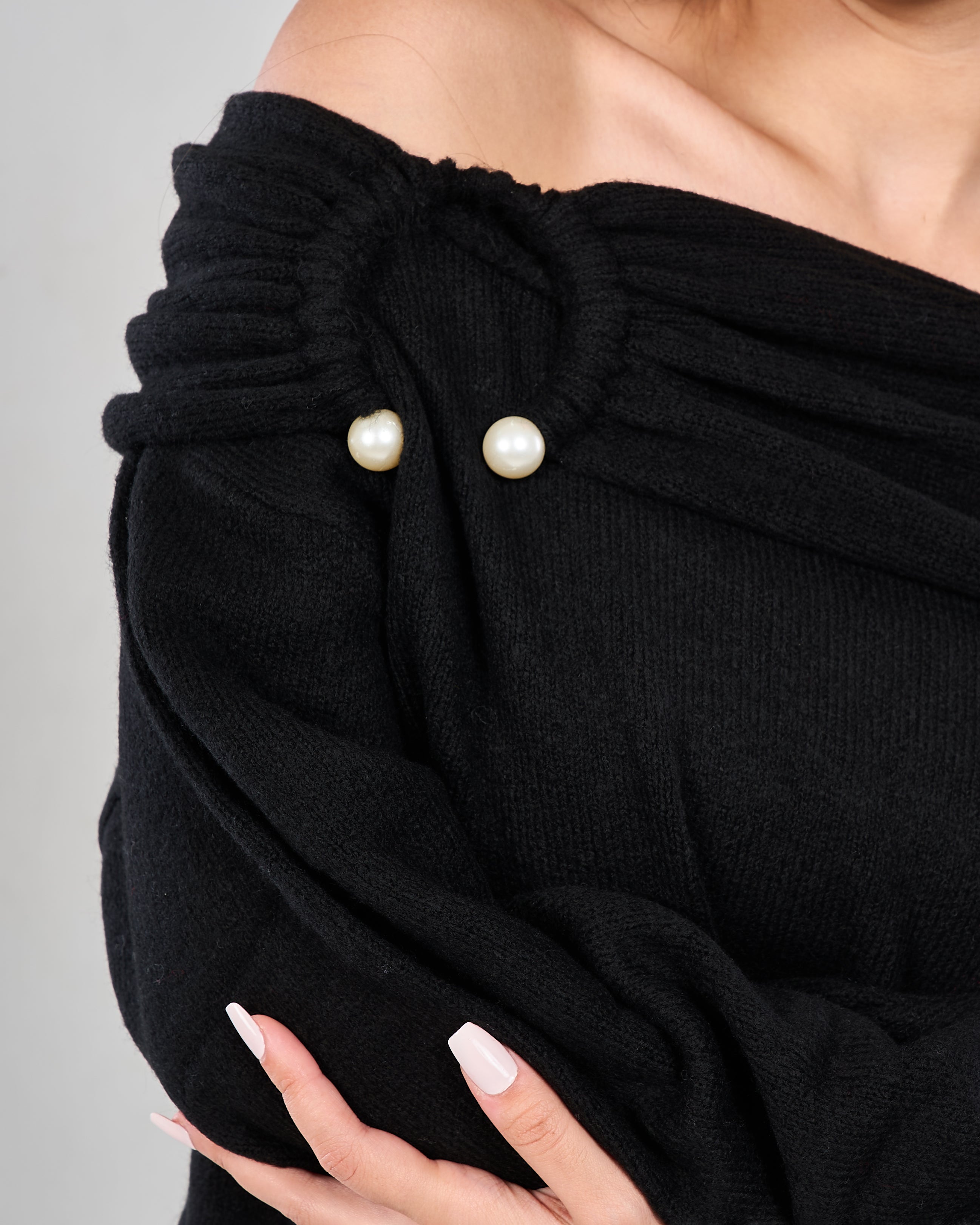 Ruffled Off-Shoulder Pullover