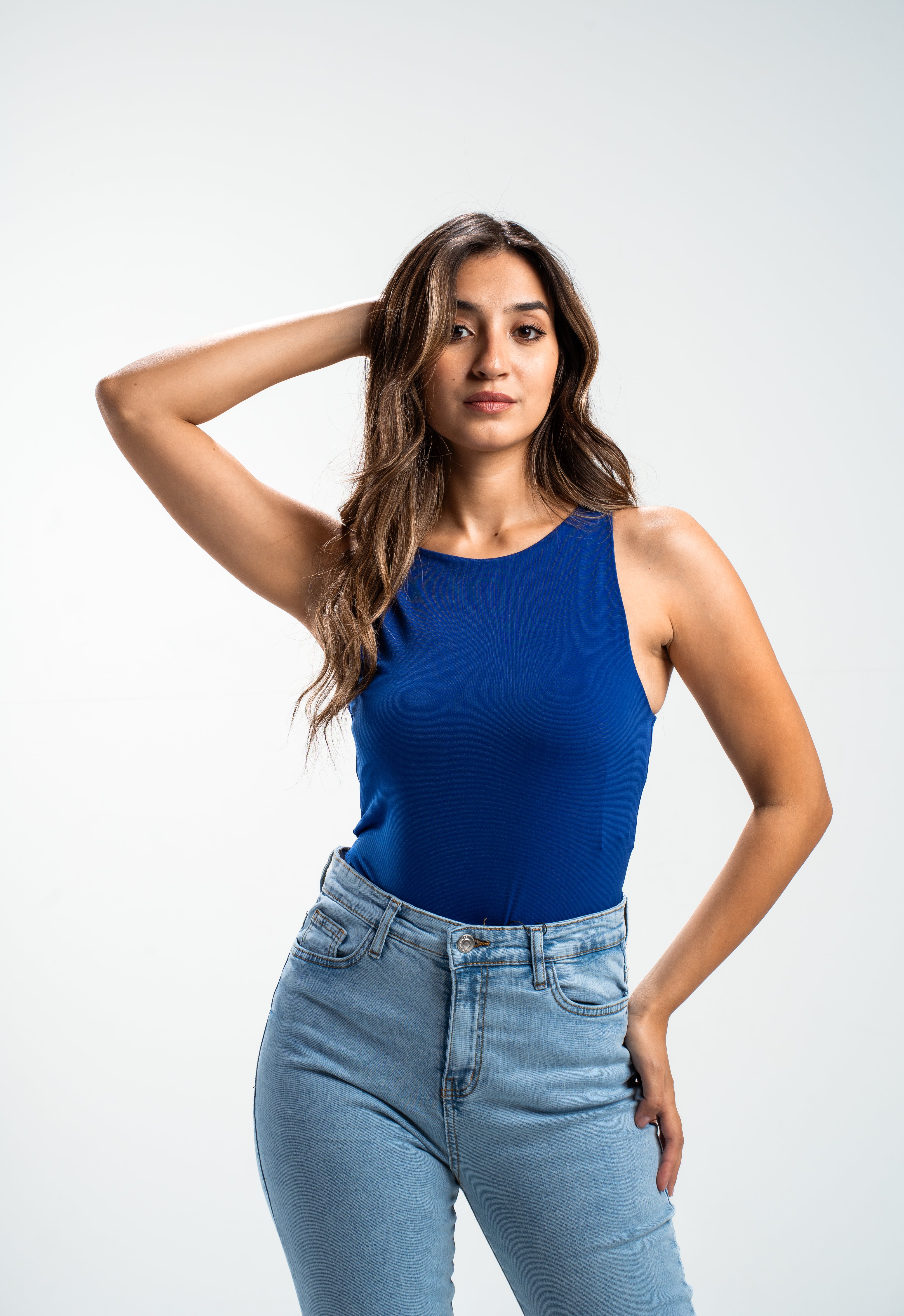 cleo blue bodysuit