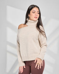 High Neck Knit Pullover