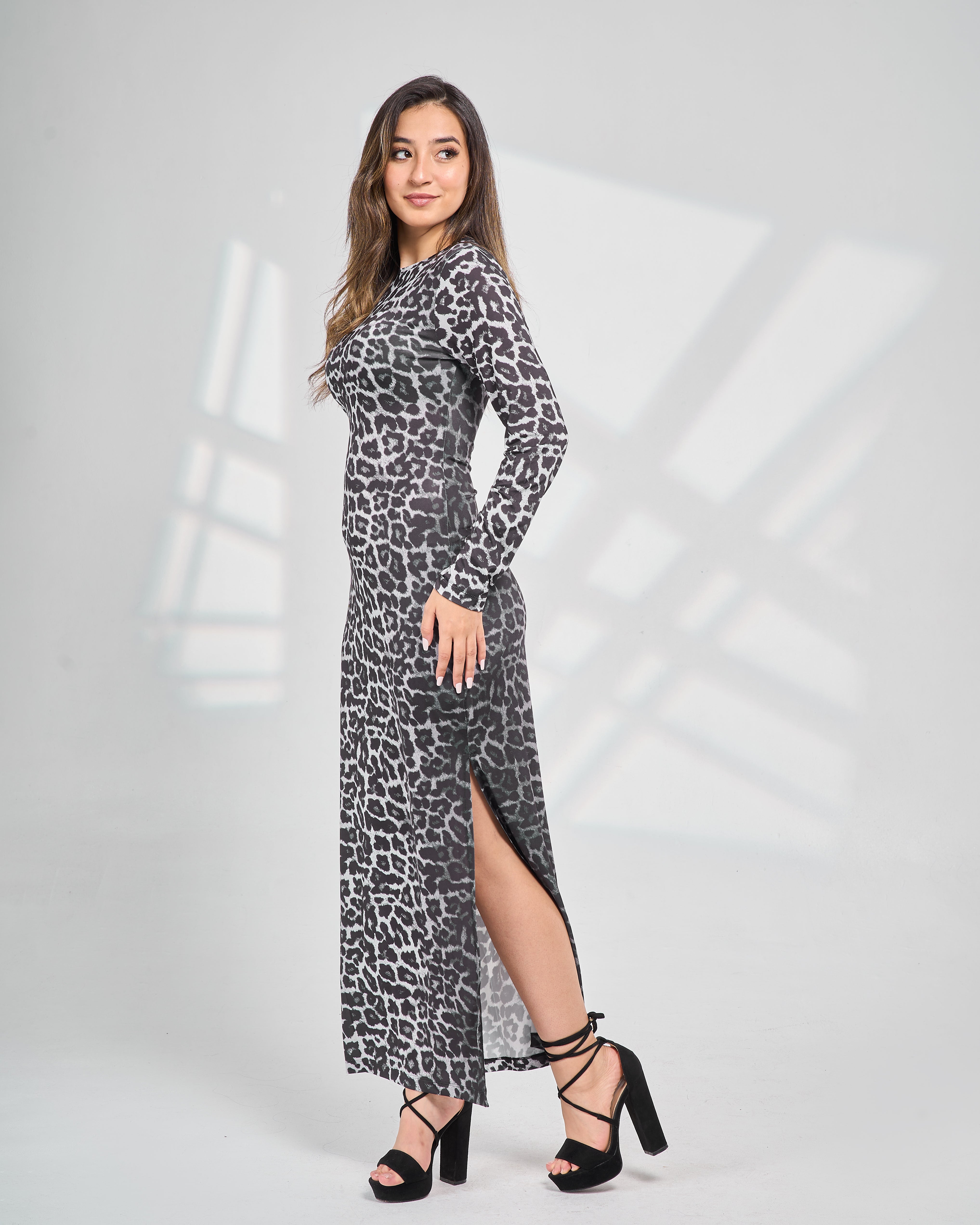 Cheetah Chic Long Dress