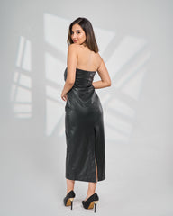 Leather Strapless Dress