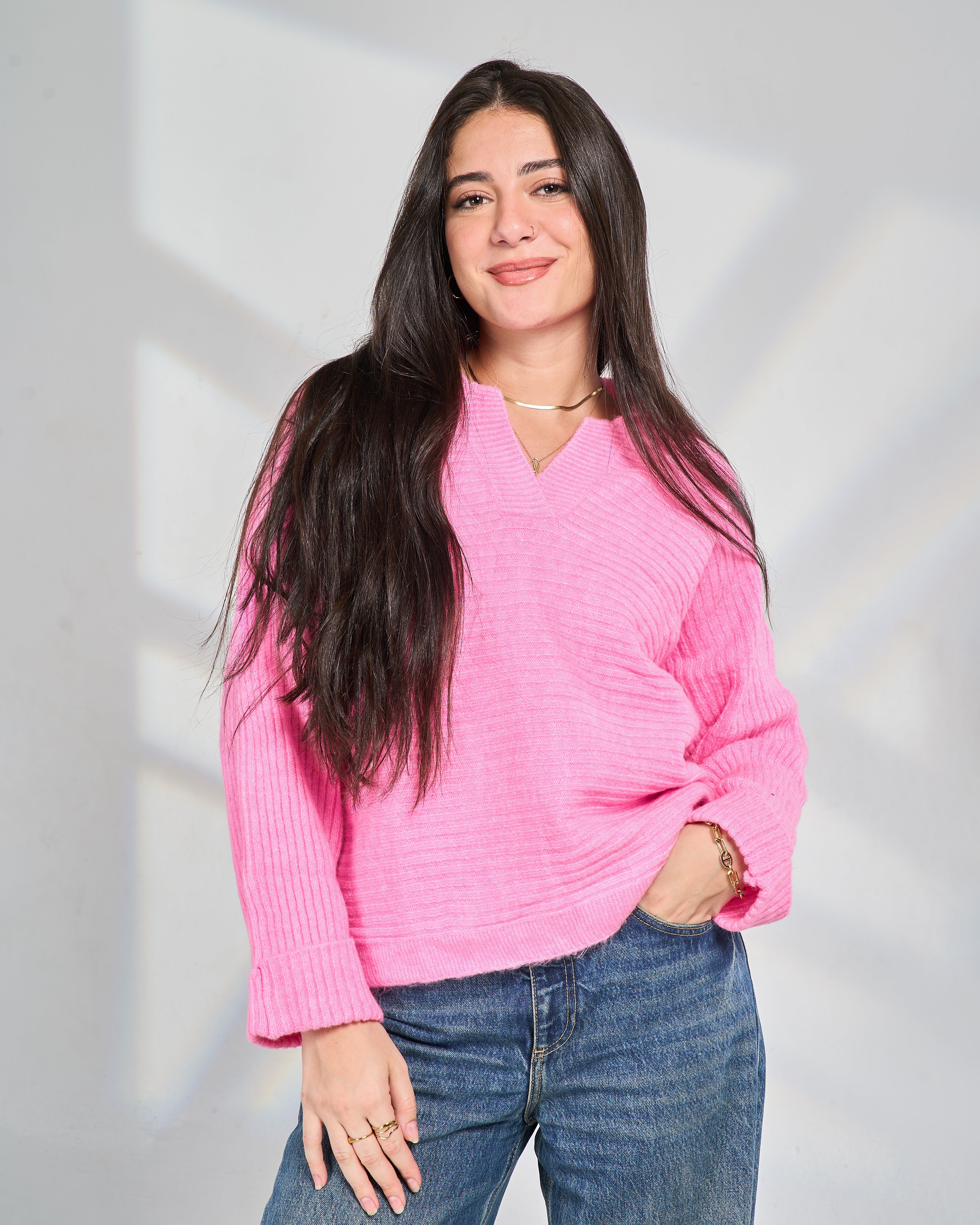 Classic V-Neck Knit Pullover