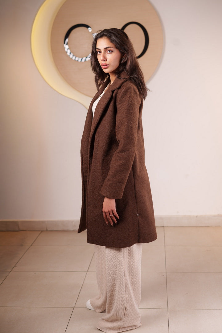 Wool Blend Longline Coat