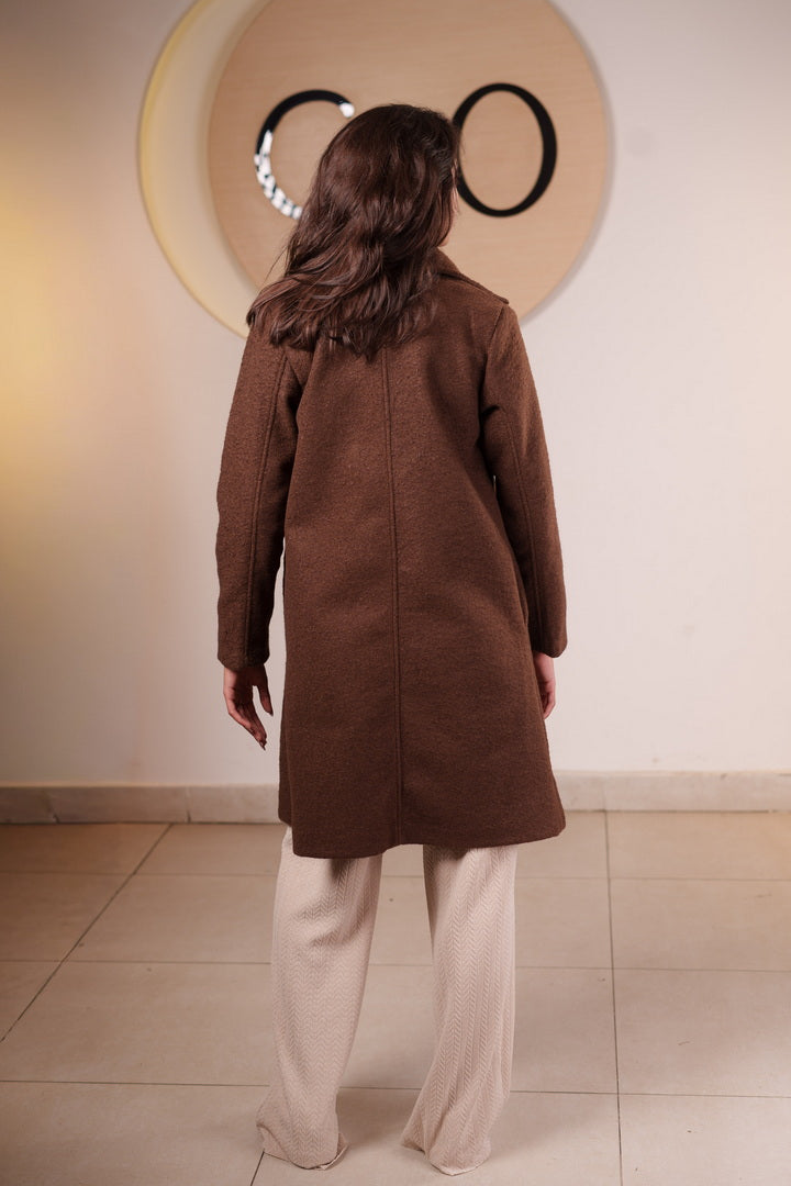 Wool Blend Longline Coat