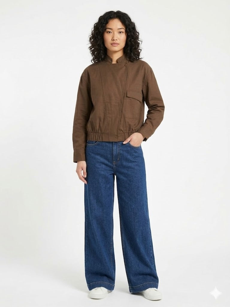 Mocha Crop Jacket