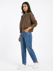Mocha Crop Jacket