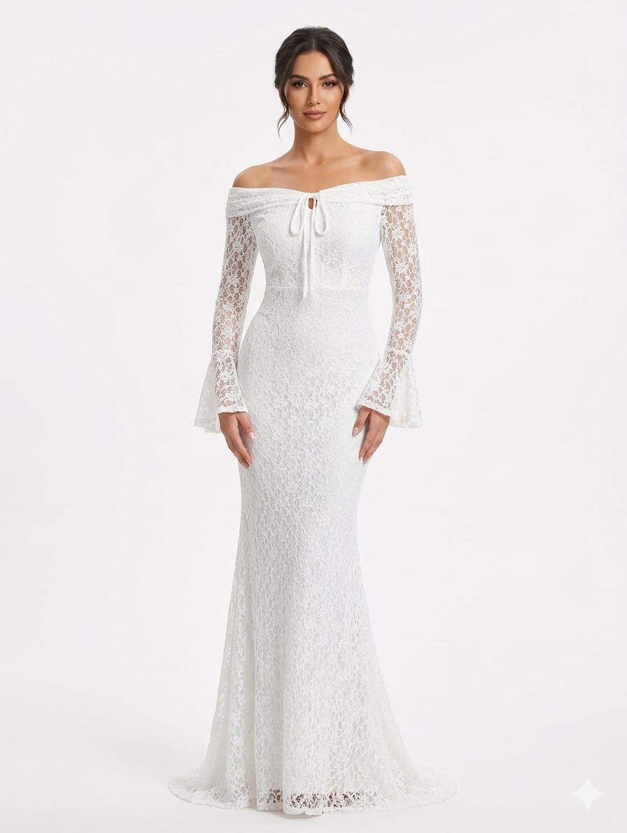Off-Shoulder Lace Dress
