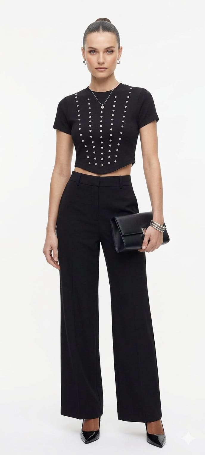 Midnight Galaxy Crop TOP